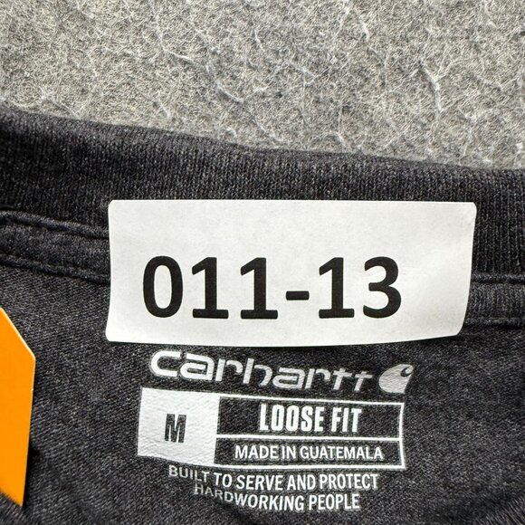 Carhartt T-Shirt Men M Gray Loose Fit Heavyweight Short Sleeve Pocket Crew IDEXX - Picture 12 of 12